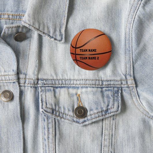 De Basketball Button van uw team (In situ)