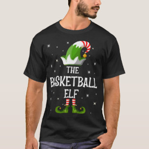 De Basketball Elf familie komt met Kerstmis overee T-shirt