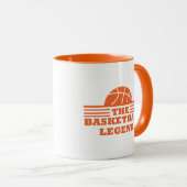 De basketballegende oranje bal mok (Voorkant rechts)