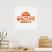 De basketballegende voor coach poster (Keuken)