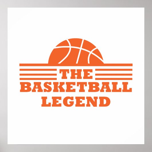 De basketballegende voor coach poster (Voorkant)
