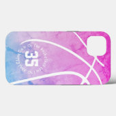 De basketbalrechtbank is mijn gelukkige huispastel Case-Mate iPhone case (Achterkant (horizontaal))