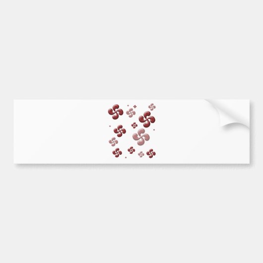De Baskische kruisen 3d. Bumpersticker (Voorkant)