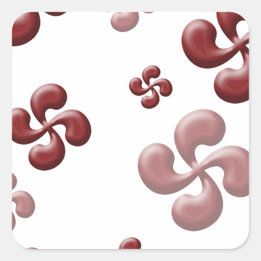 De Baskische kruisen 3d. Vierkante Sticker (Voorkant)