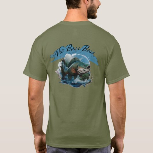 De Bass Boss Aanpasbare Visserij T-shirt (Achterkant)