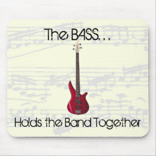 De Bass houdt de band samen Mousepad vast Muismat