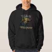 De Bass Whisperer Donker Hoodie (Voorkant)