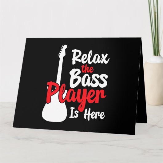 De bassist is hier elektrische gitaar string ins kaart (Voorkant)