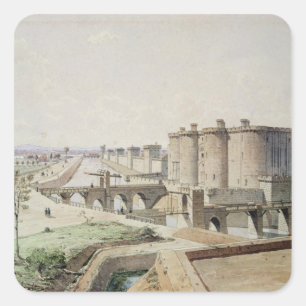 De Bastille in 1420 Vierkante Sticker