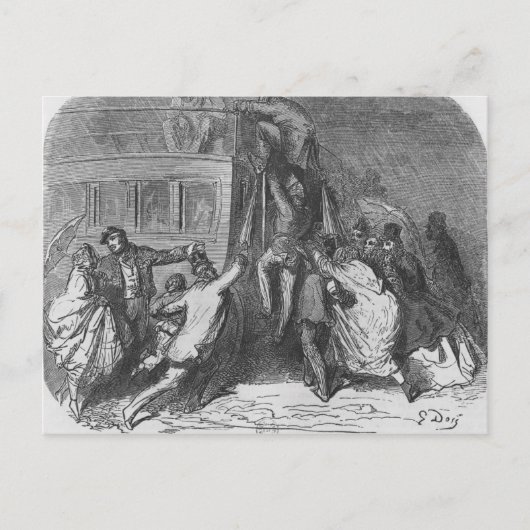 De Bastille omnibus Briefkaart (Voorkant)