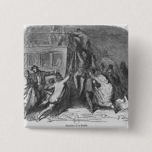 De Bastille omnibus Vierkante Button 5,1 Cm (Voorkant)