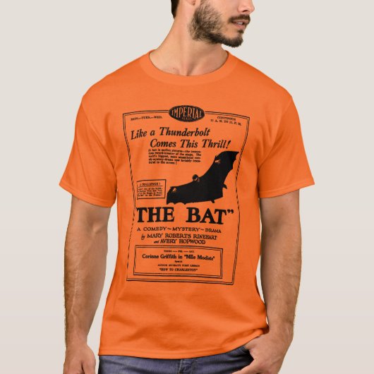 De Bat 1926 mysterie-comedy stomme film T-shirt (Voorkant)