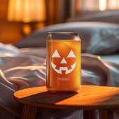 De Bates Smiling Pumpkin Face Halloween seizoen Blikvorm Glas