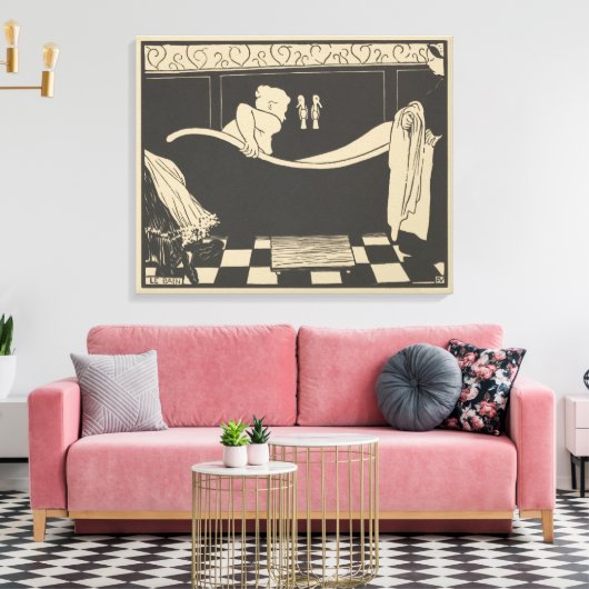 De Bath Le Bain Canvas Afdruk (Insitu (Woonkamer))