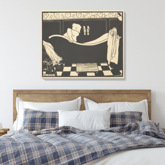 De Bath Le Bain Canvas Afdruk (Insitu (Slaapkamer))