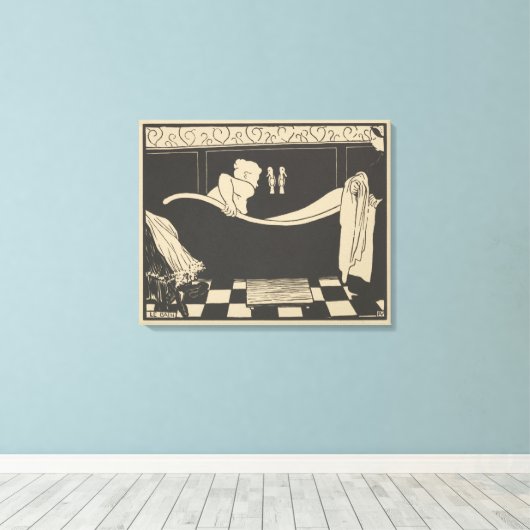 De Bath Le Bain Canvas Afdruk (Insitu (Houten vloer))