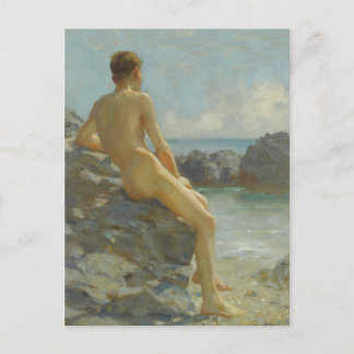 De Bather van Henry Scott Tuke Briefkaart