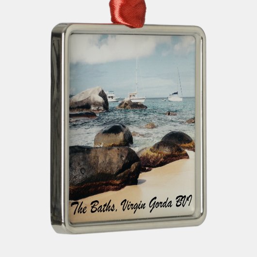 De Baths, Virgin Gorda B.V.I. Metalen Ornament (Rechts)