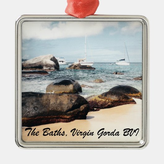 De Baths, Virgin Gorda B.V.I. Metalen Ornament (Voorkant)