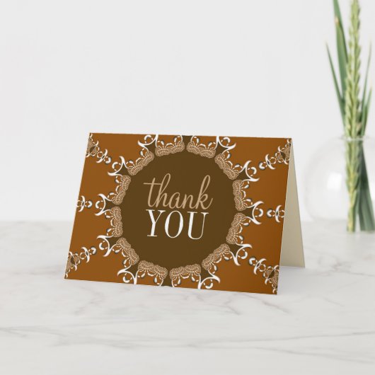 De batik Java dankt u de Kaart van Gracias Merci (Voorkant)