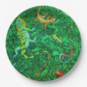 De Batik van hagedissen Papieren Bordje (Voorkant)