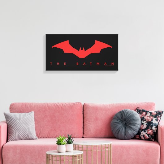 De Batman Bat Logo Canvas Afdruk (Insitu (Woonkamer))