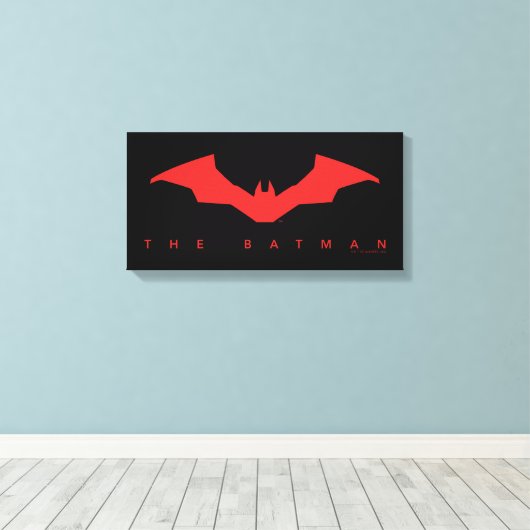 De Batman Bat Logo Canvas Afdruk (Insitu (Houten vloer))