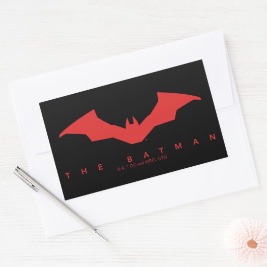 De Batman Bat Logo Rechthoekige Sticker (Envelop)