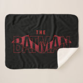De Batman Bat Overlay-Logo Sherpa Deken (Voorkant (horizontaal))