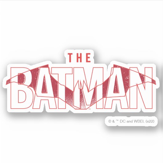 De Batman Bat Overlay-Logo Sticker (Voorkant)