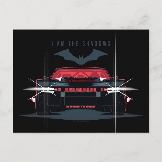 De Batman Batmobile - ik ben de schaduwen Briefkaart (Voorkant)