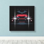 De Batman Batmobile - ik ben de schaduwen Canvas Afdruk (Insitu (Houten vloer))