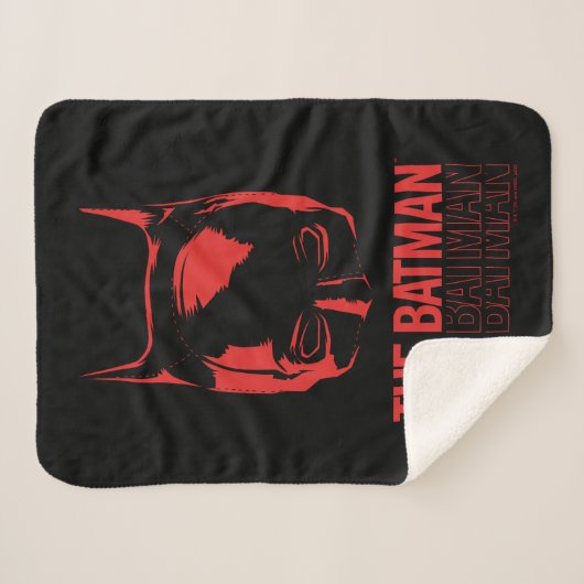 De Batman Cowl Logo Sherpa Deken (Voorkant (horizontaal))