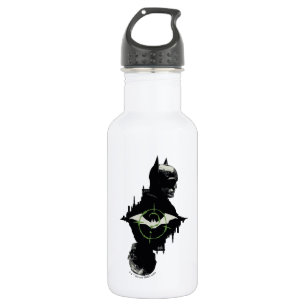 De Batman en de Riddler-grafische kaart met twee t Waterfles