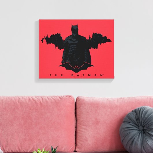 De Batman Gotham Silhouette Canvas Afdruk (Insitu (Woonkamer))