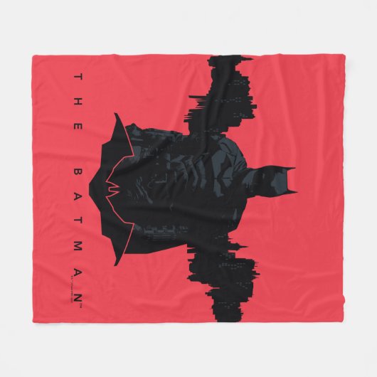 De Batman Gotham Silhouette Fleece Deken (Voorkant (Horizontaal))