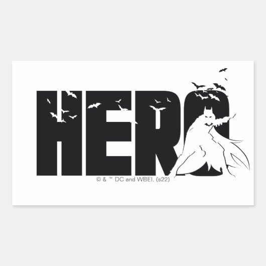 De Batman "Hero"-afbeelding Rechthoekige Sticker (Voorkant)