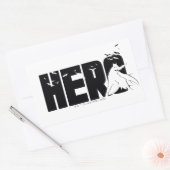 De Batman "Hero"-afbeelding Rechthoekige Sticker (Envelop)