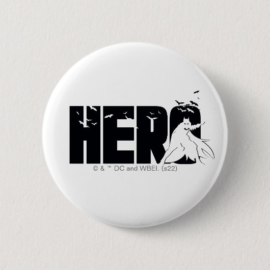De Batman "Hero"-afbeelding Ronde Button 5,7 Cm (Voorkant)