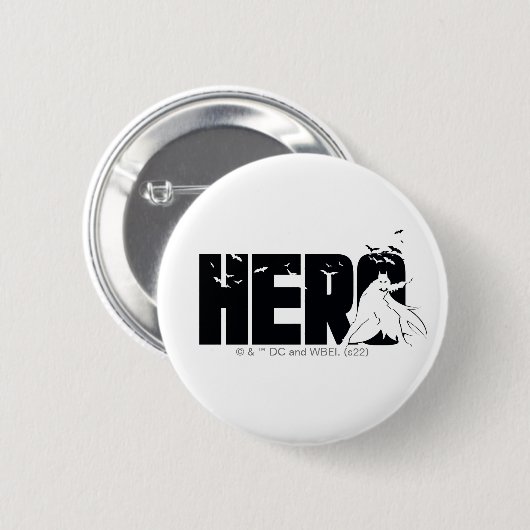 De Batman "Hero"-afbeelding Ronde Button 5,7 Cm (Voorkant /achterkant)