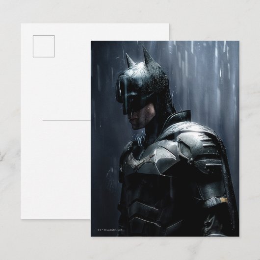 De Batman in de regen Briefkaart (Voorkant / Achterkant)