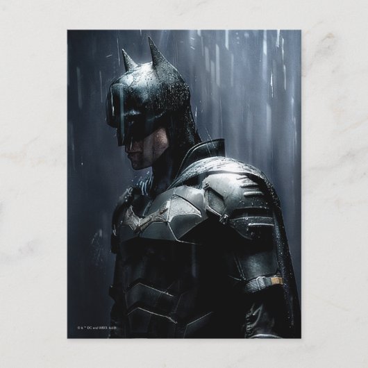De Batman in de regen Briefkaart (Voorkant)