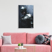 De Batman in de regen Canvas Afdruk (Insitu (Woonkamer))