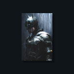 De Batman in de regen Canvas Afdruk<br><div class="desc">Met Robert Pattinson als Batman | Batman staat in de regen.</div>