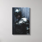 De Batman in de regen Canvas Afdruk (Voorkant)