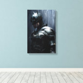De Batman in de regen Canvas Afdruk (Insitu (Houten vloer))