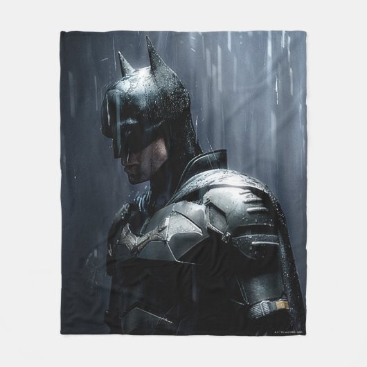 De Batman in de regen Fleece Deken (Voorkant)