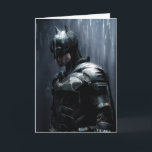De Batman in de regen Kaart<br><div class="desc">Met Robert Pattinson als Batman | Batman staat in de regen.</div>