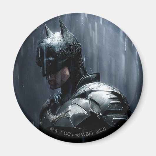 De Batman in de regen Magneet (Voorkant)
