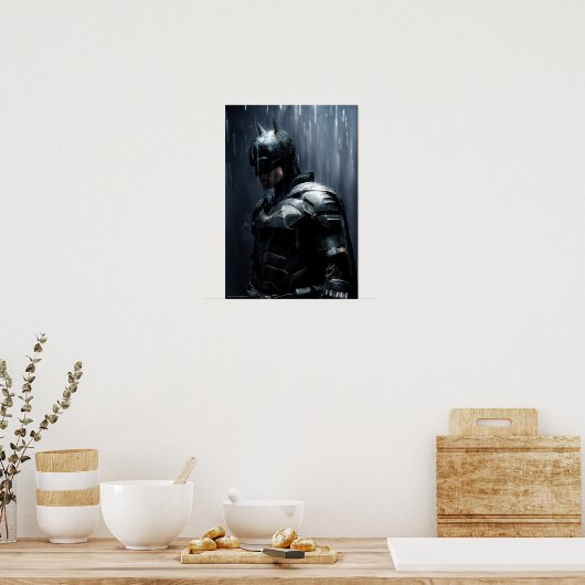 De Batman in de regen Poster (Keuken)